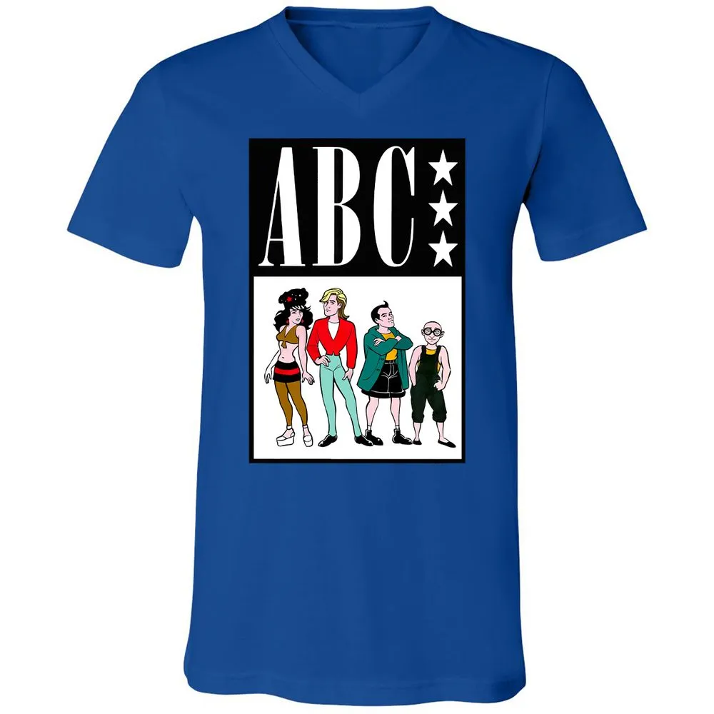 Unisex V-Neck T-Shirt - Q5R63BBW - True Royal - 4