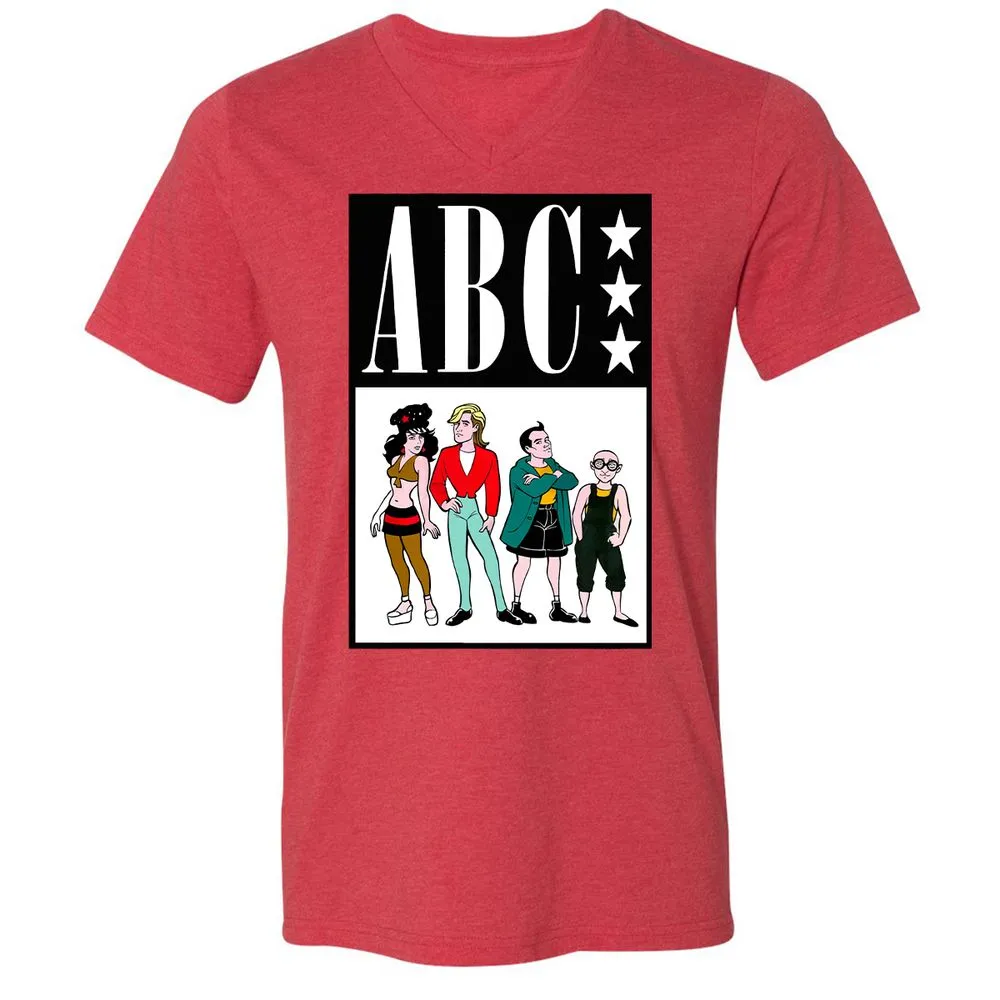 Unisex V-Neck T-Shirt - Q5R63BBW - Heather Red - 5
