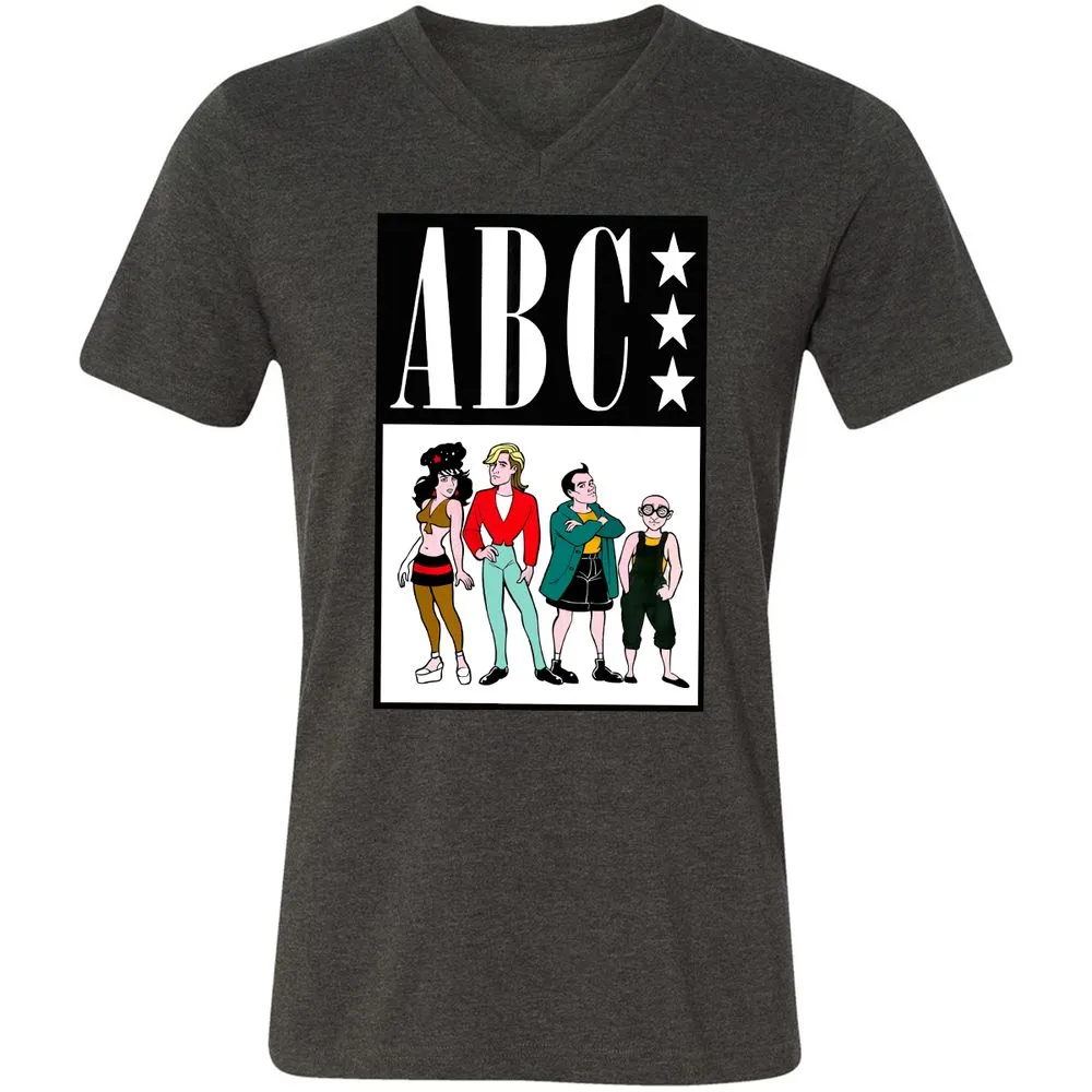 Unisex V-Neck T-Shirt - Q5R63BBW - Dark Grey Heather - 8