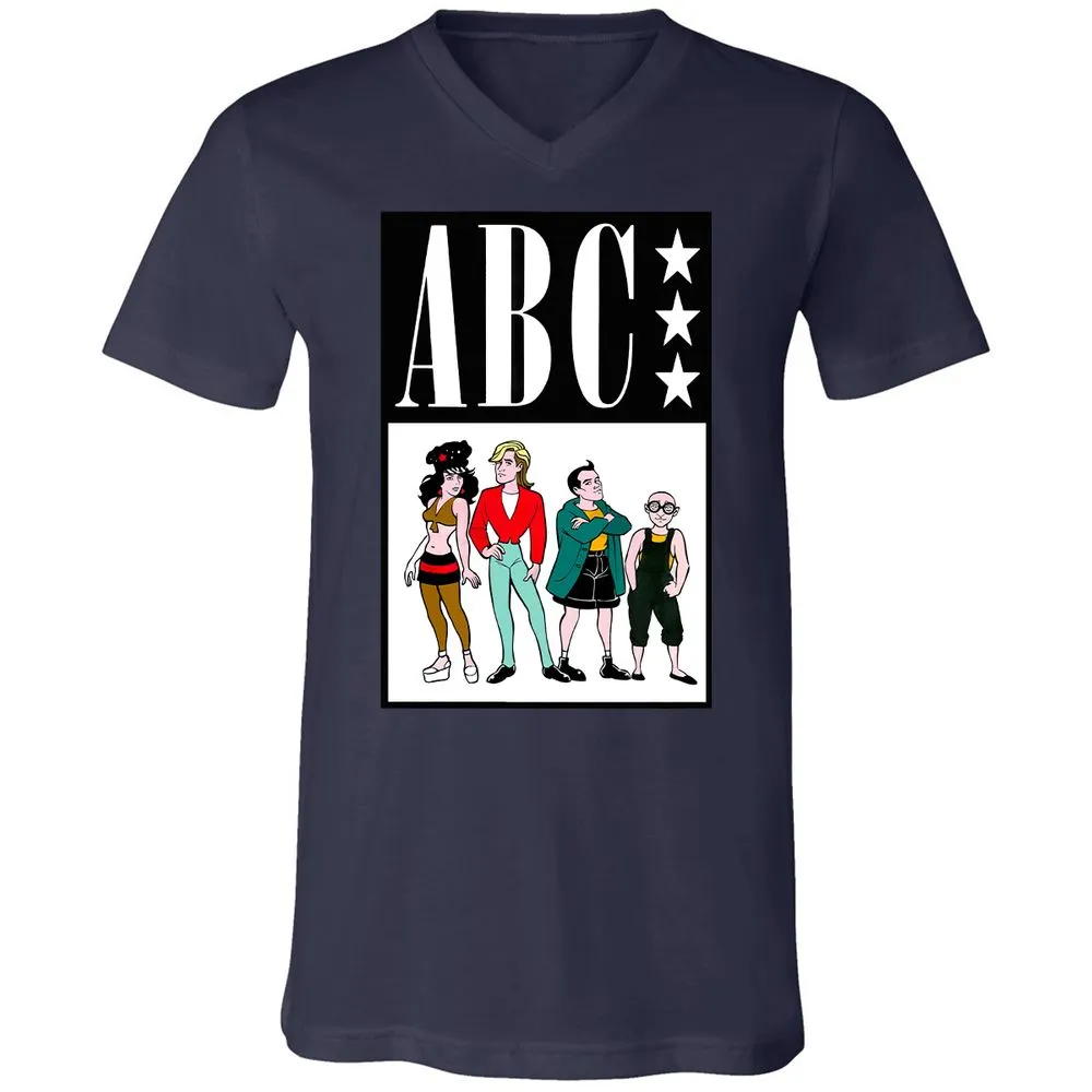 Unisex V-Neck T-Shirt - Q5R63BBW - Navy - 9