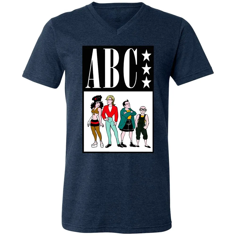 Unisex V-Neck T-Shirt - Q5R63BBW - Heather Navy - 15
