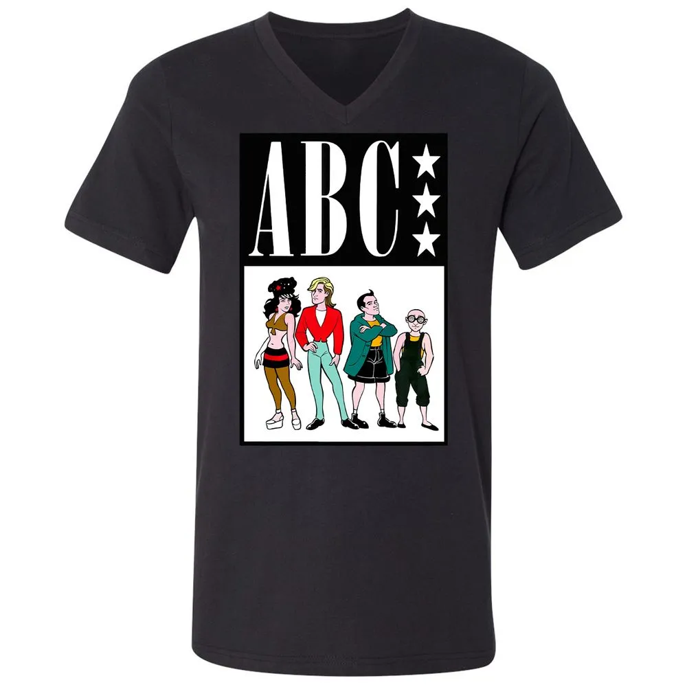 Unisex V-Neck T-Shirt - Q5R63BBW - Black - 16