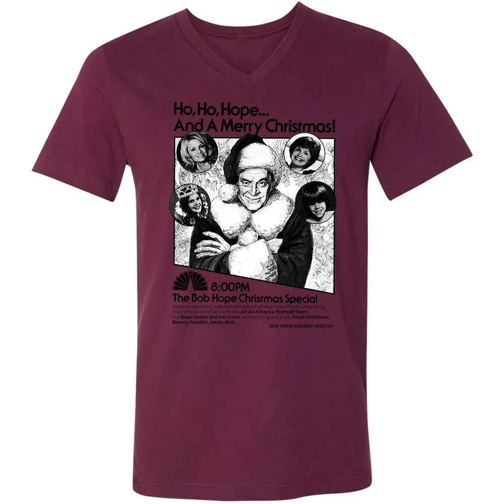 Unisex V-Neck T-Shirt - UJVG6X6C - Maroon - 6