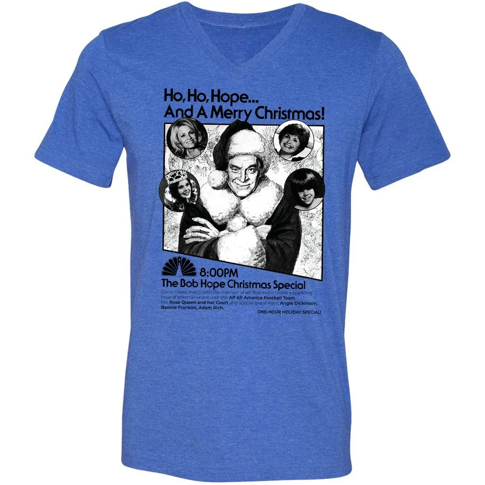 Unisex V-Neck T-Shirt - UJVG6X6C - Heather True Royal - 14