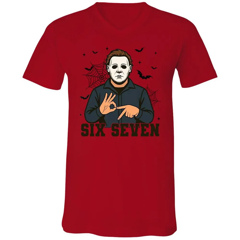 Unisex V-Neck T-Shirt - 5SCMJXG2 - Red - 3