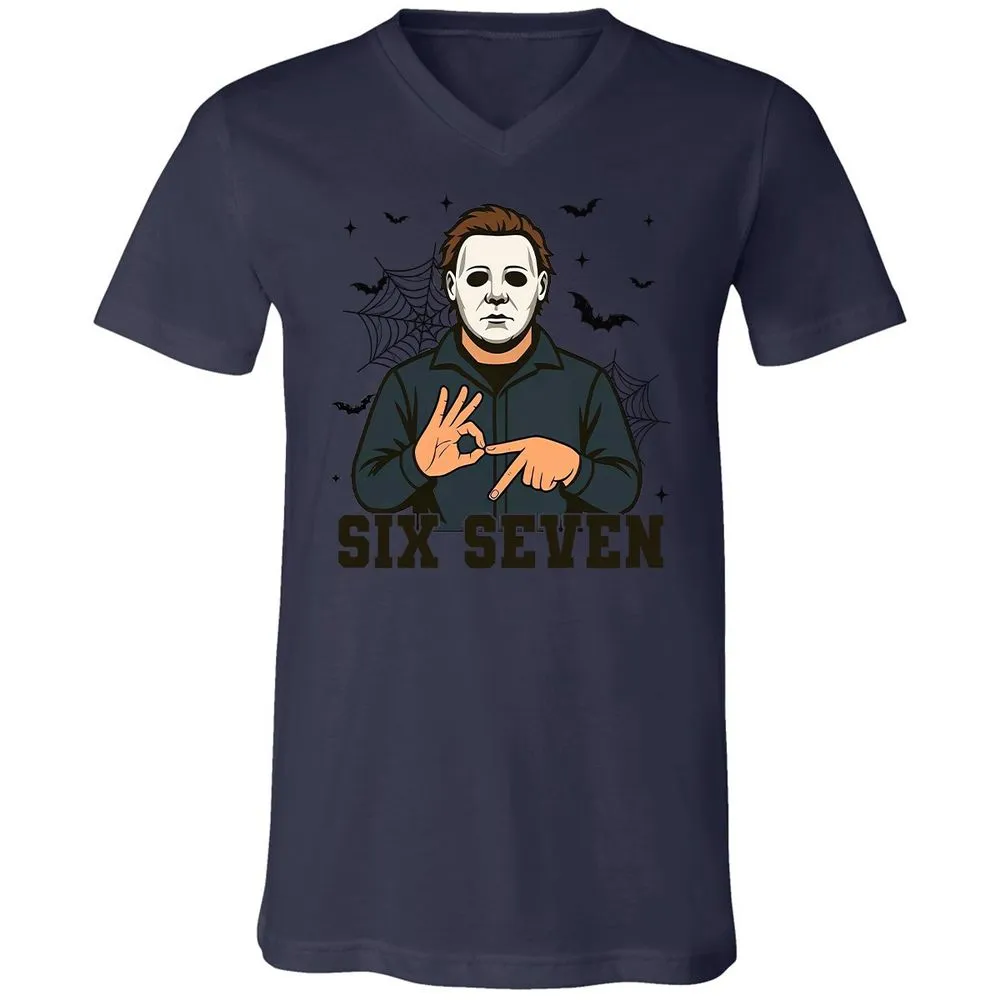Unisex V-Neck T-Shirt - 5SCMJXG2 - Navy - 9