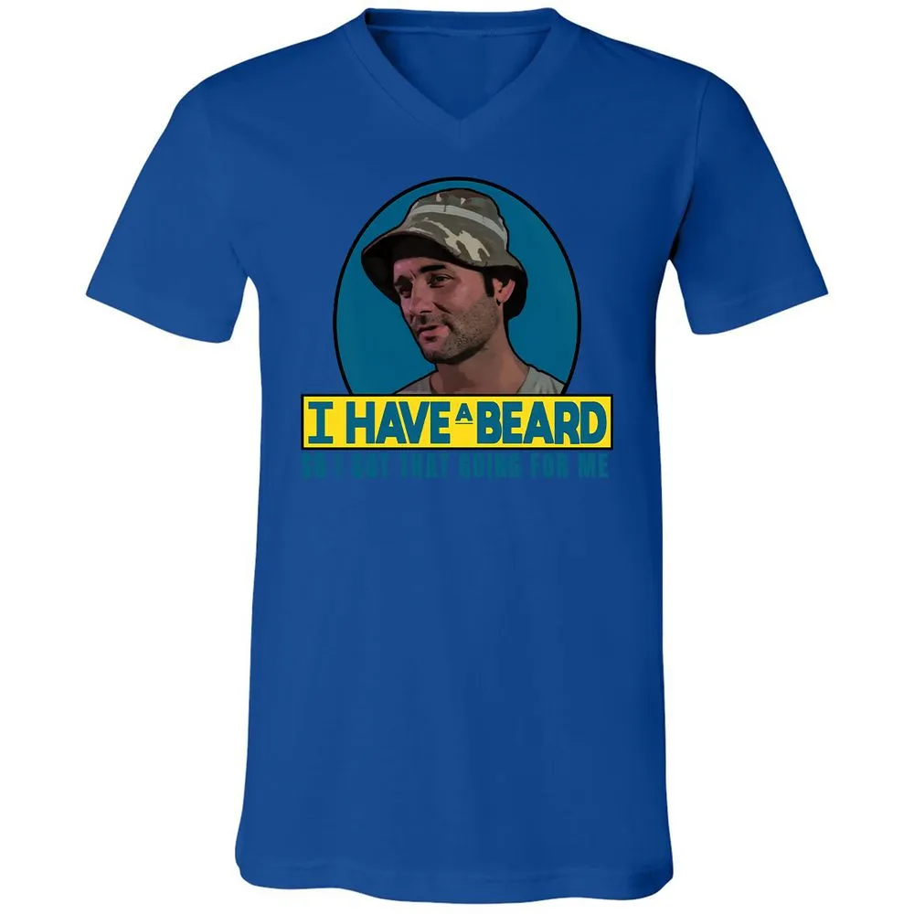 Unisex V-Neck T-Shirt - QAT6EYAU - True Royal - 4