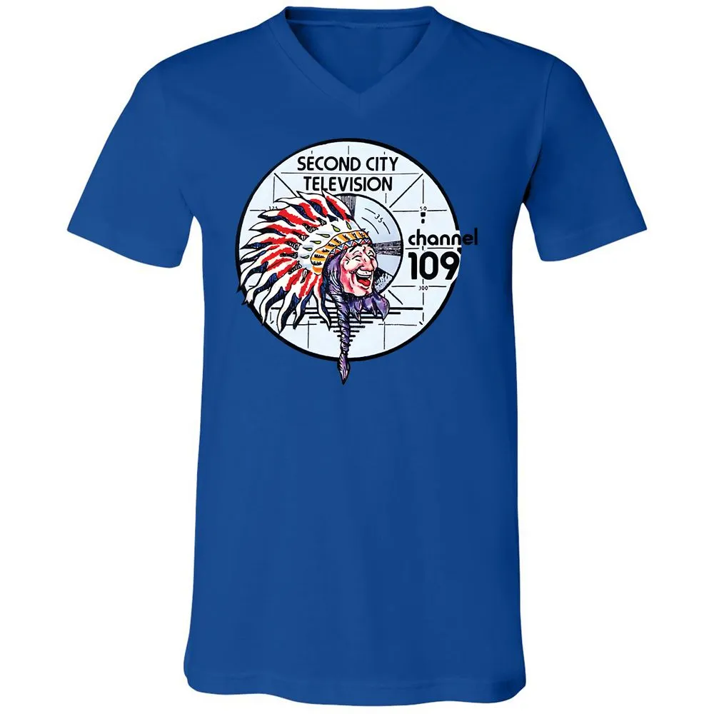 Unisex V-Neck T-Shirt - 6LZ6C9SR - True Royal - 4