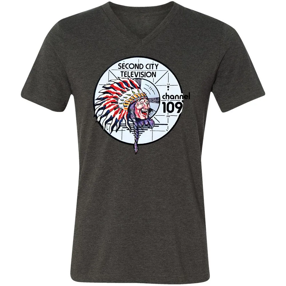 Unisex V-Neck T-Shirt - 6LZ6C9SR - Dark Grey Heather - 8