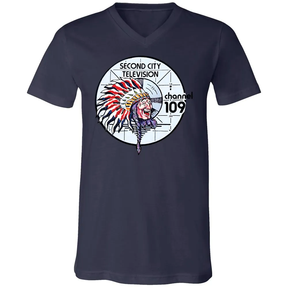 Unisex V-Neck T-Shirt - 6LZ6C9SR - Navy - 9