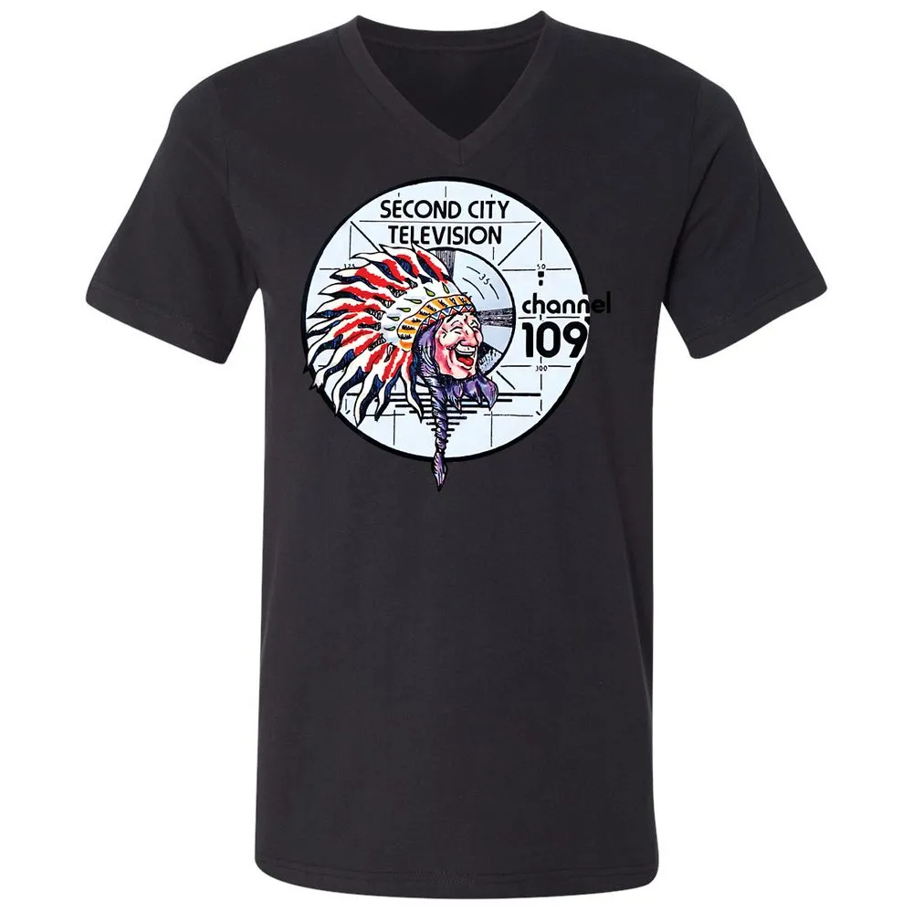 Unisex V-Neck T-Shirt - 6LZ6C9SR - Black - 16