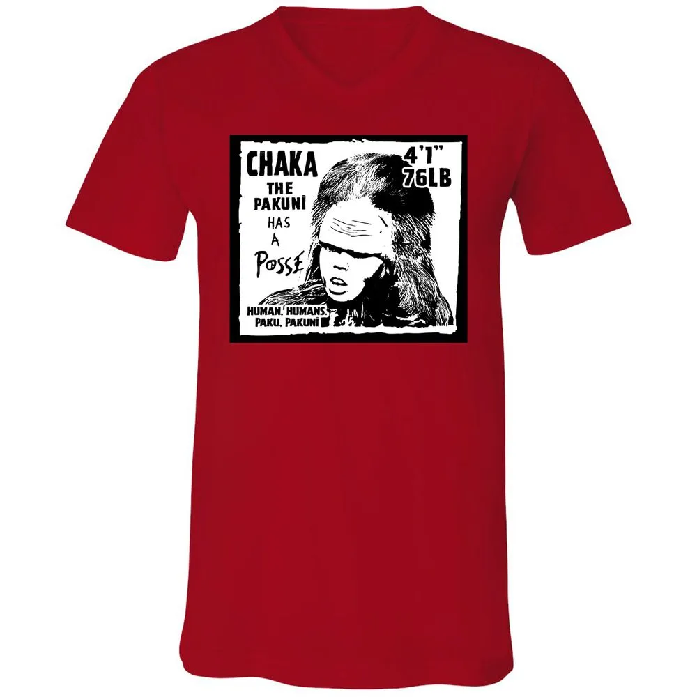 Unisex V-Neck T-Shirt - HWTV1J9A - Red - 3