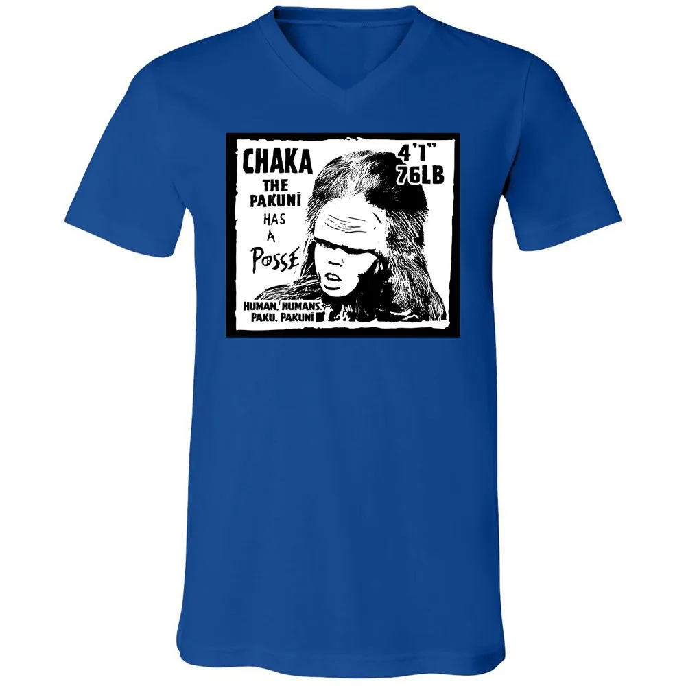 Unisex V-Neck T-Shirt - HWTV1J9A - True Royal - 4