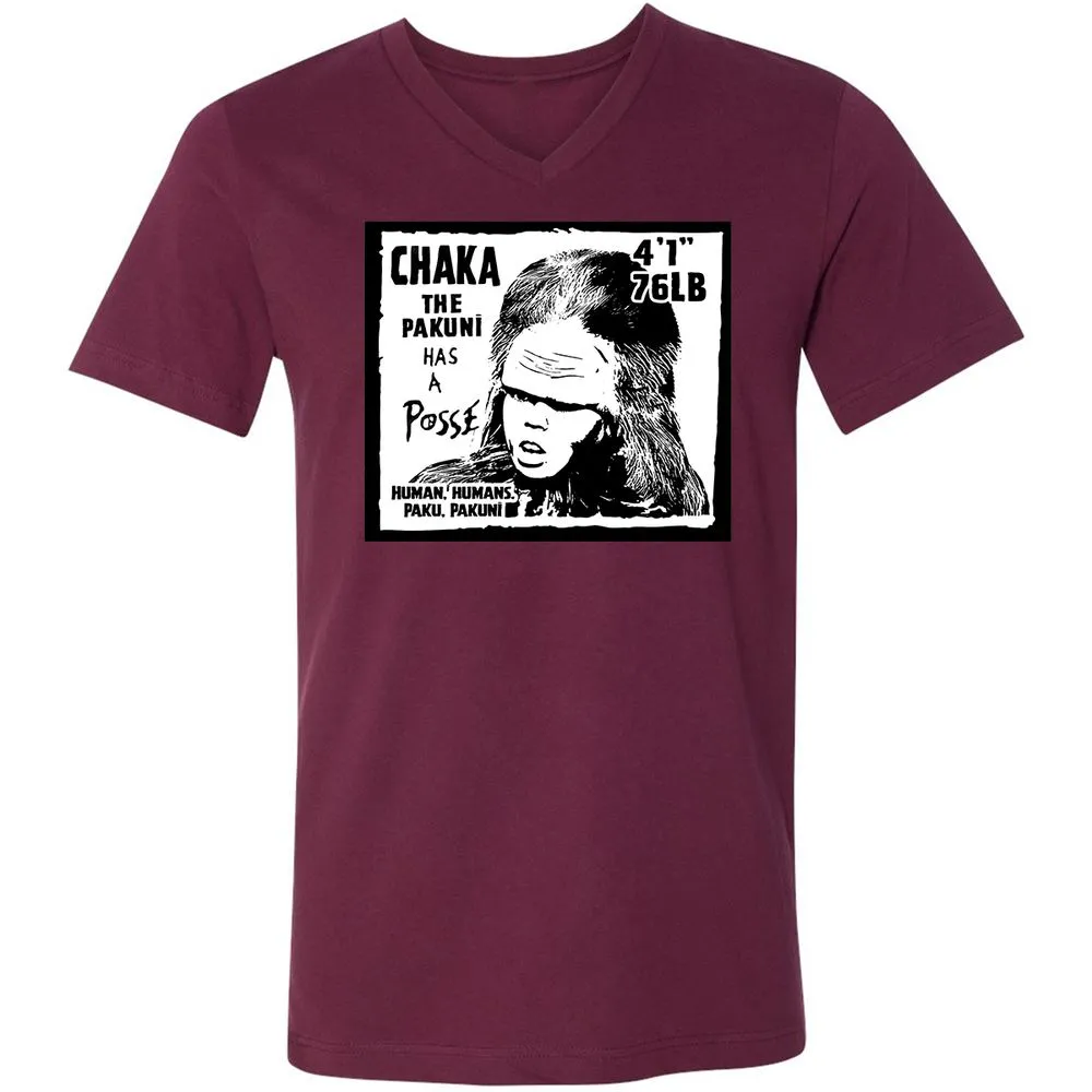 Unisex V-Neck T-Shirt - HWTV1J9A - Maroon - 6