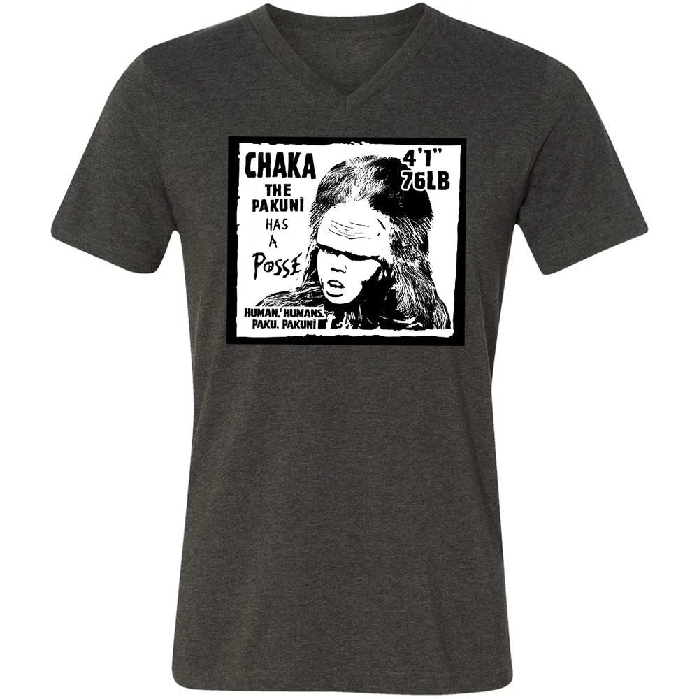 Unisex V-Neck T-Shirt - HWTV1J9A - Dark Grey Heather - 8