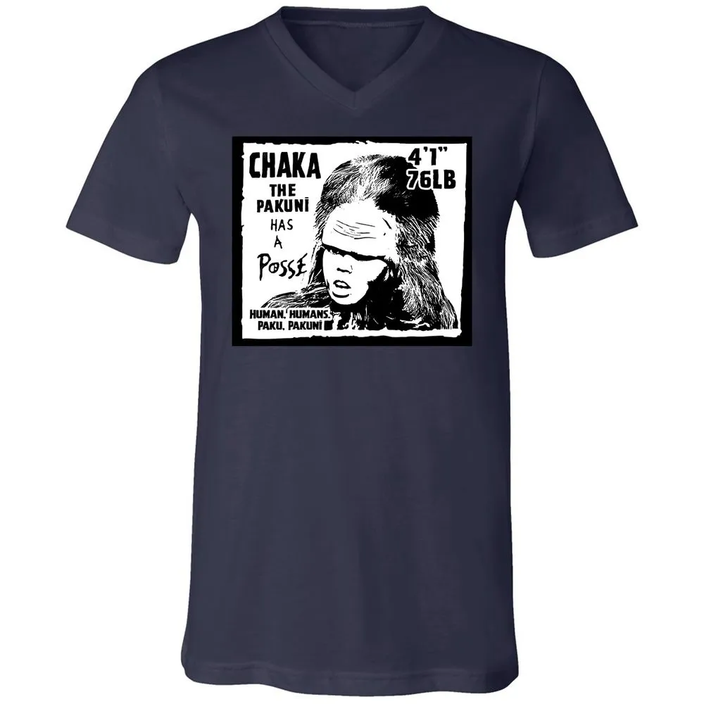 Unisex V-Neck T-Shirt - HWTV1J9A - Navy - 9