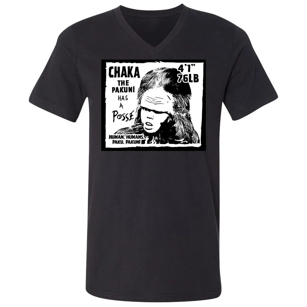Unisex V-Neck T-Shirt - HWTV1J9A - Black - 16