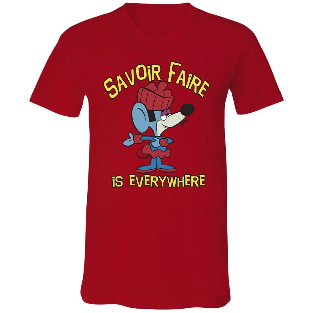 Unisex V-Neck T-Shirt - E95PJMNG - Red - 3