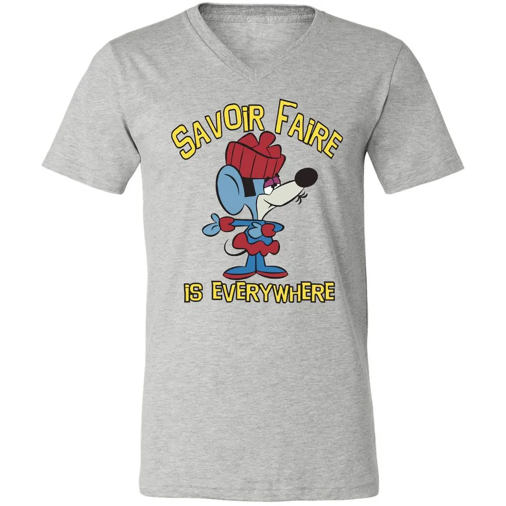 Unisex V-Neck T-Shirt - E95PJMNG - Athletic Heather - 7