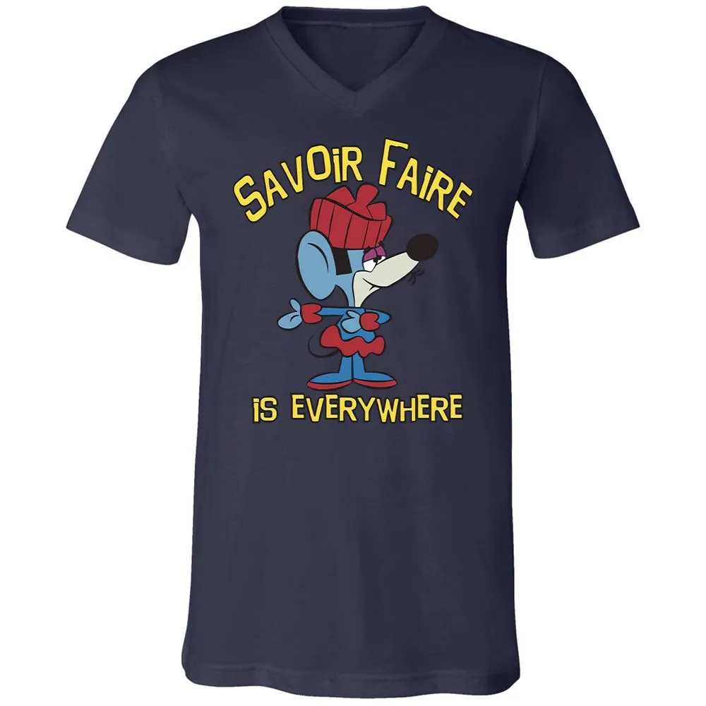 Unisex V-Neck T-Shirt - E95PJMNG - Navy - 9