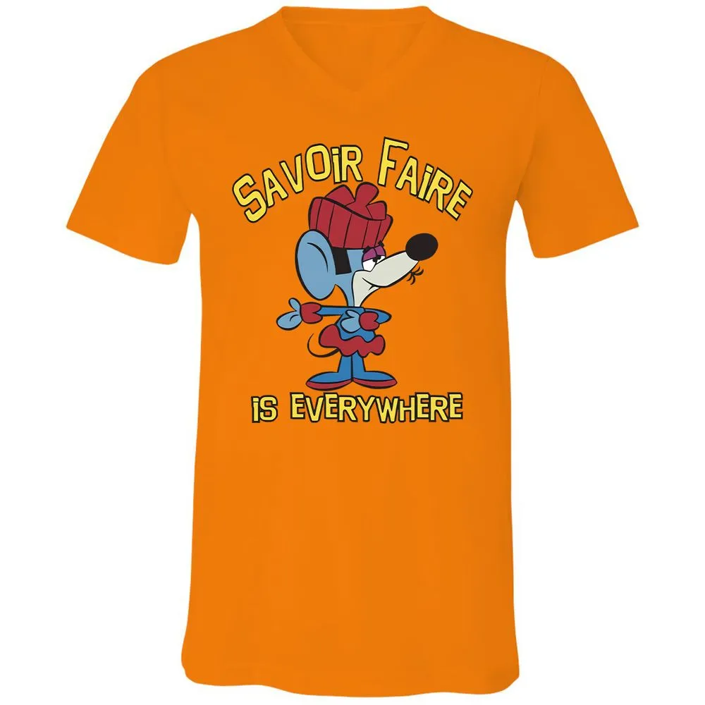 Unisex V-Neck T-Shirt - E95PJMNG - Orange - 11