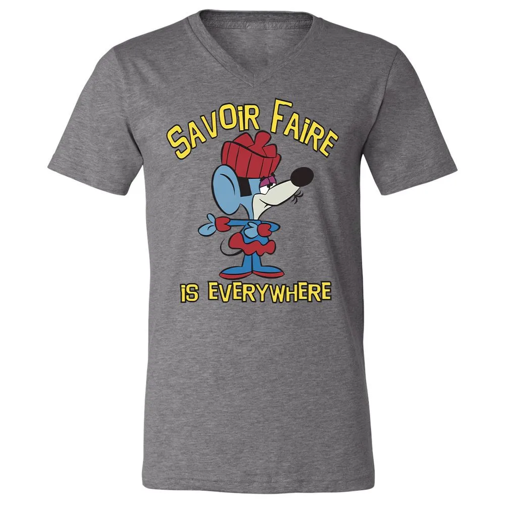 Unisex V-Neck T-Shirt - E95PJMNG - Deep Heather - 13
