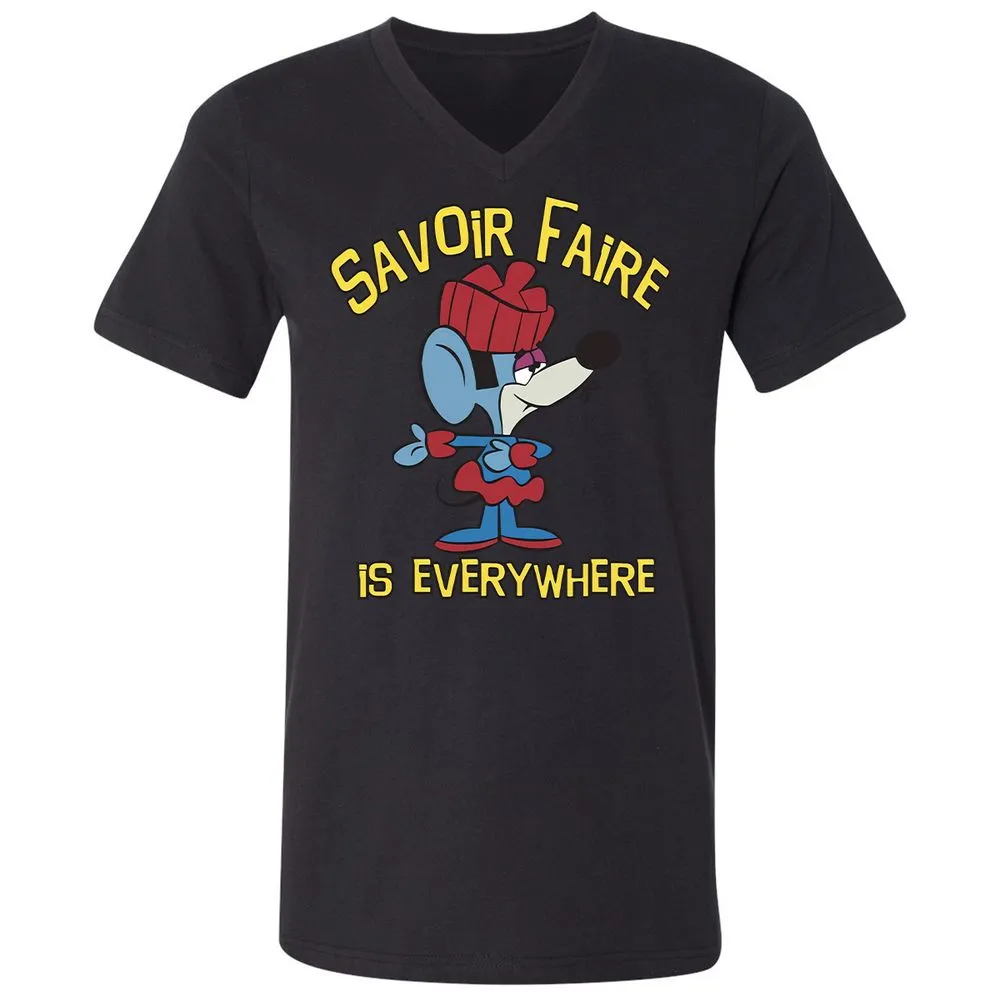 Unisex V-Neck T-Shirt - E95PJMNG - Black - 16