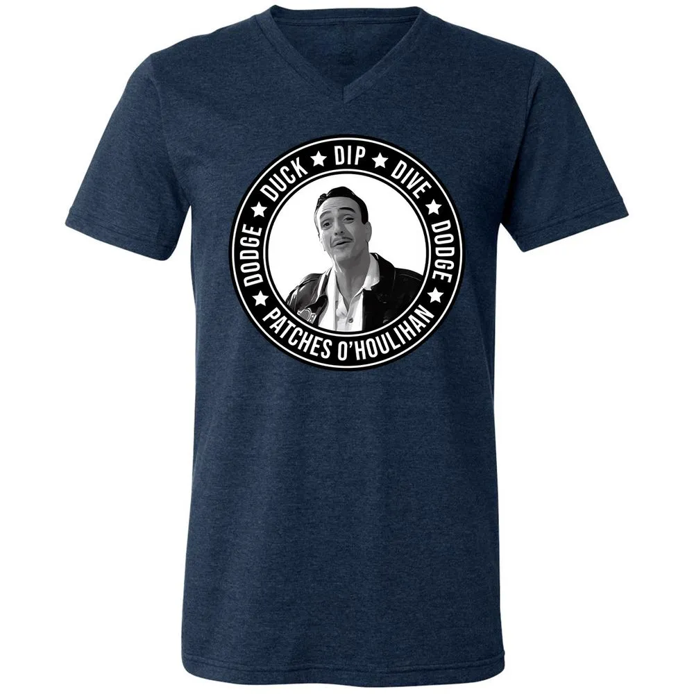 Unisex V-Neck T-Shirt - WHCH8HE1 - Heather Navy - 15