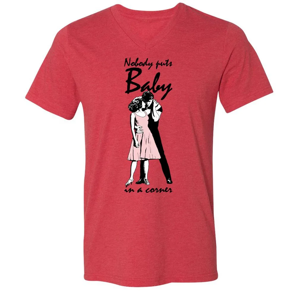 Unisex V-Neck T-Shirt - 47WA61PC - Heather Red - 5