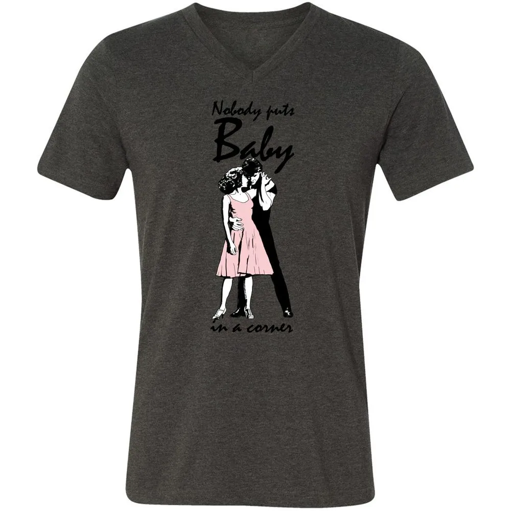 Unisex V-Neck T-Shirt - 47WA61PC - Dark Grey Heather - 8