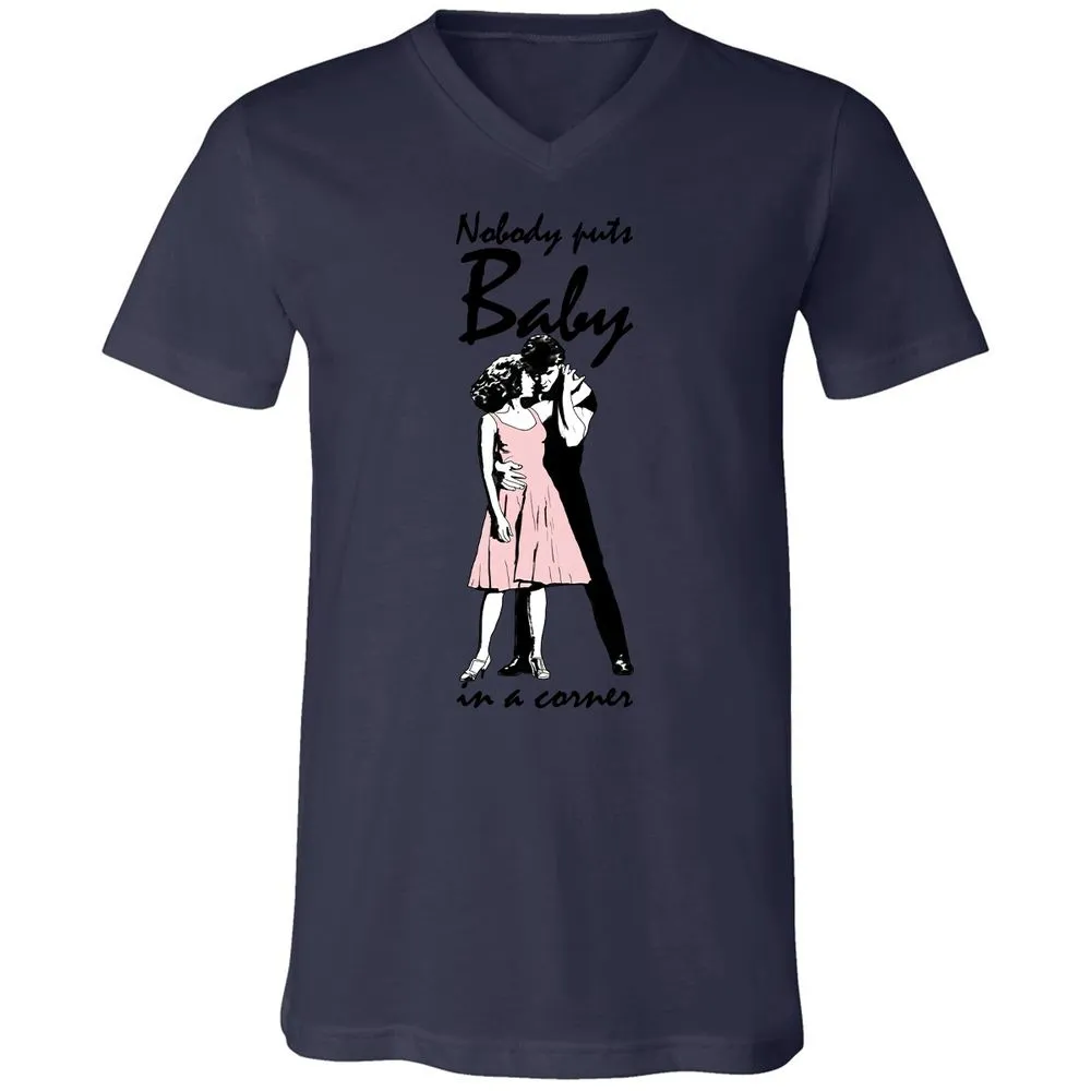 Unisex V-Neck T-Shirt - 47WA61PC - Navy - 9