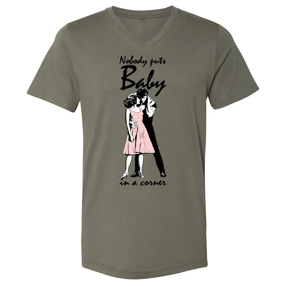 Unisex V-Neck T-Shirt - 47WA61PC - Military Green - 10
