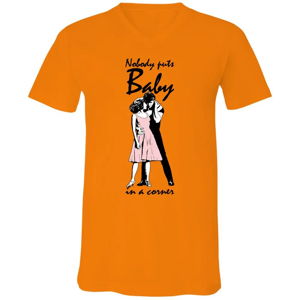 Unisex V-Neck T-Shirt - 47WA61PC - Orange - 11