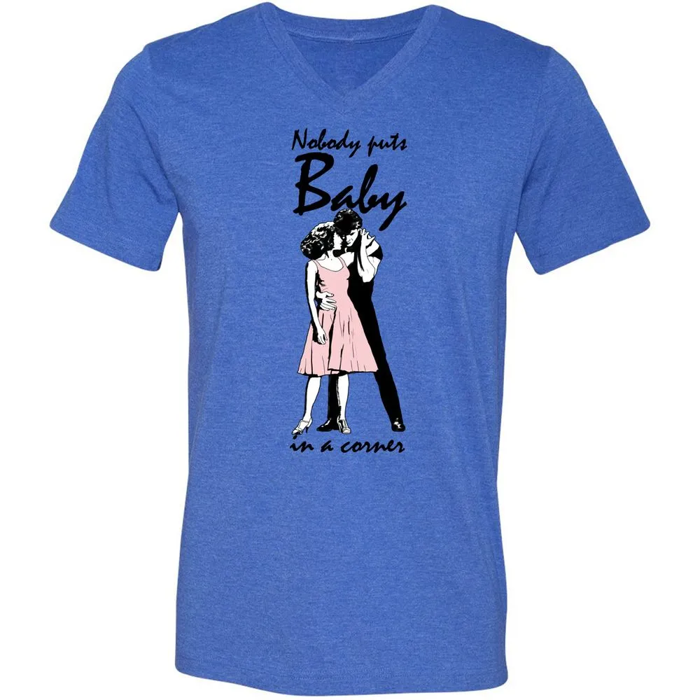 Unisex V-Neck T-Shirt - 47WA61PC - Heather True Royal - 14