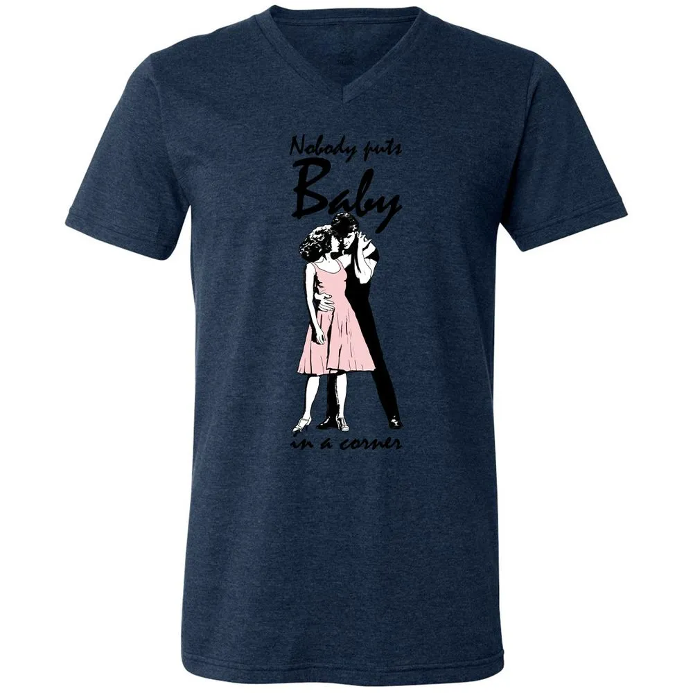 Unisex V-Neck T-Shirt - 47WA61PC - Heather Navy - 15