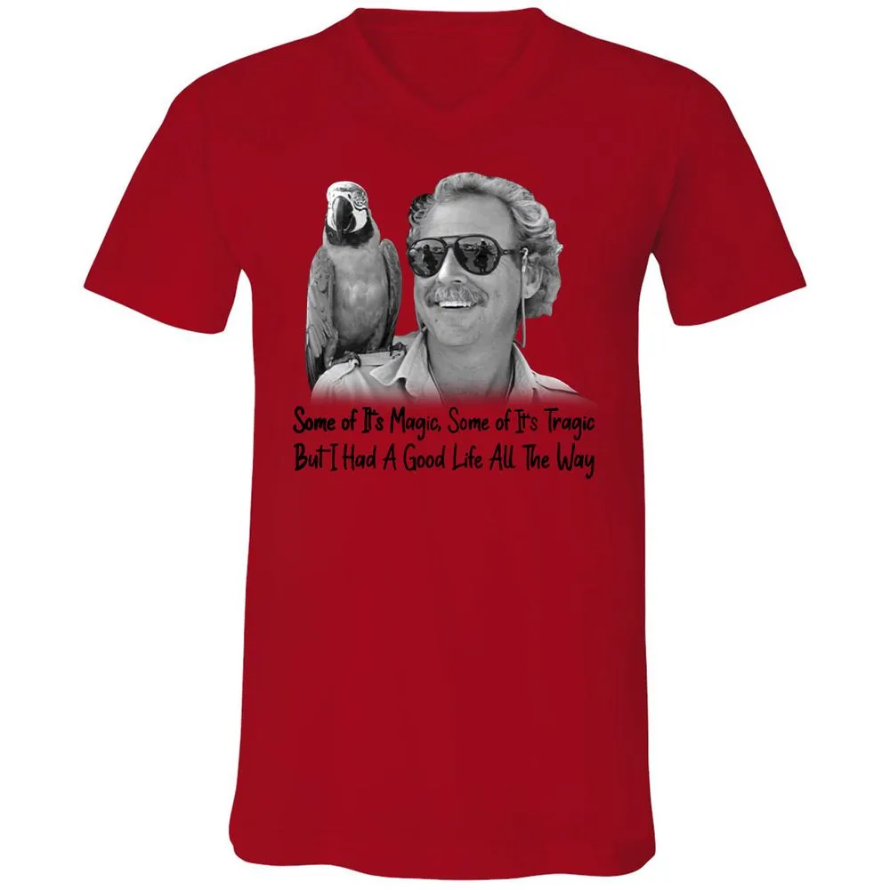 Unisex V-Neck T-Shirt - WWWR79GR - Red - 3