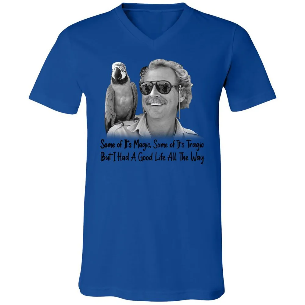 Unisex V-Neck T-Shirt - WWWR79GR - True Royal - 4