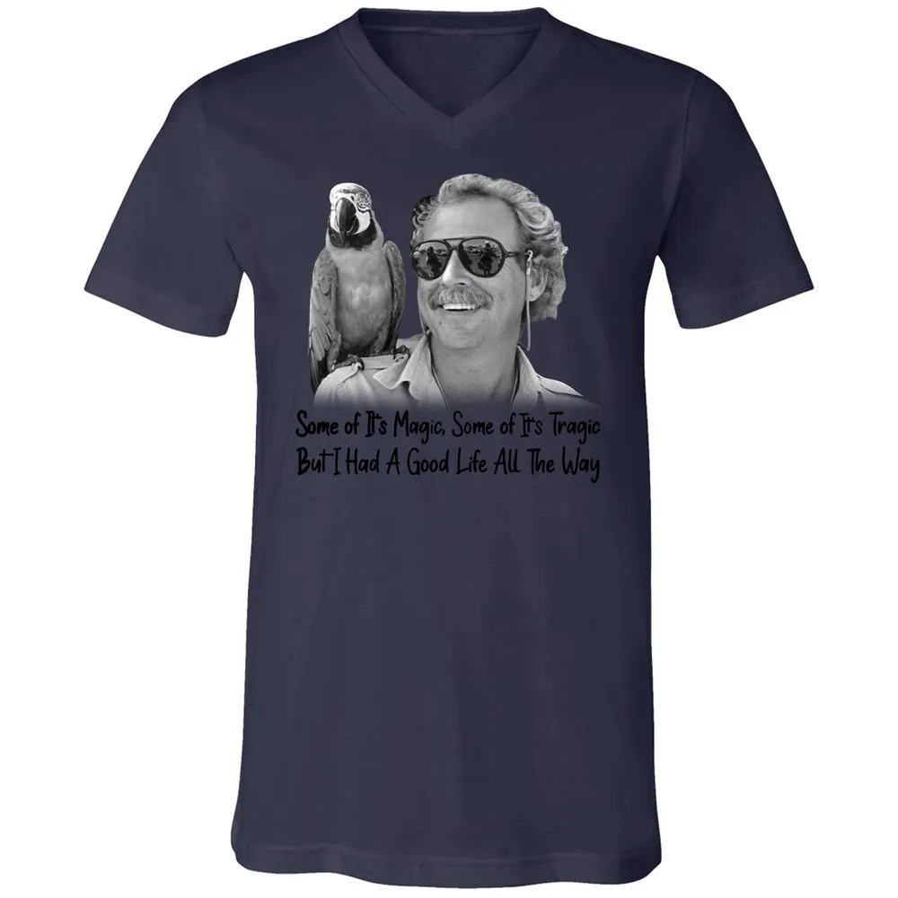Unisex V-Neck T-Shirt - WWWR79GR - Navy - 9