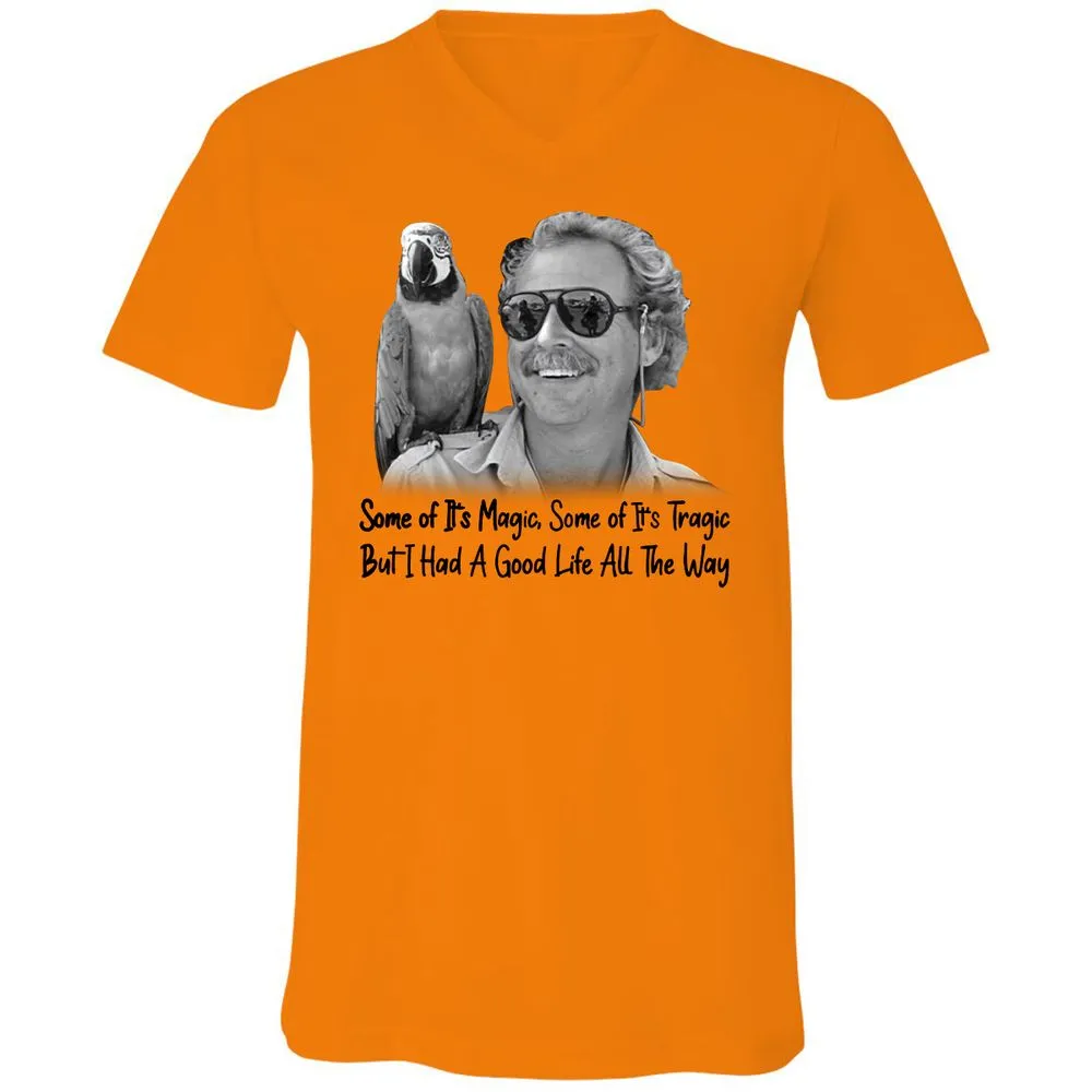 Unisex V-Neck T-Shirt - WWWR79GR - Orange - 11