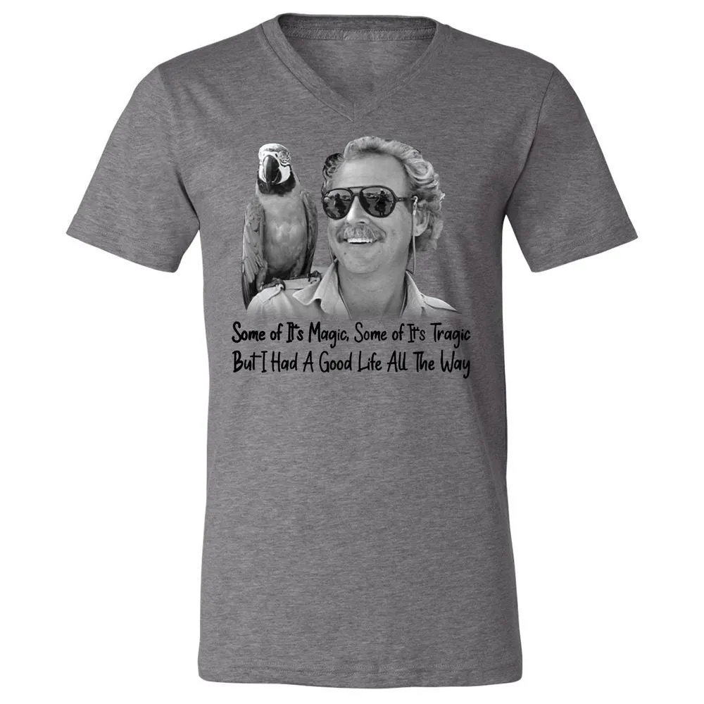 Unisex V-Neck T-Shirt - WWWR79GR - Deep Heather - 13