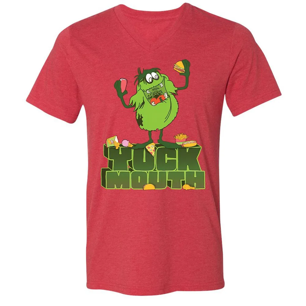 Unisex V-Neck T-Shirt - 7NP8WMYE - Heather Red - 5