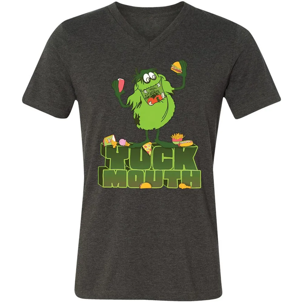 Unisex V-Neck T-Shirt - 7NP8WMYE - Dark Grey Heather - 8