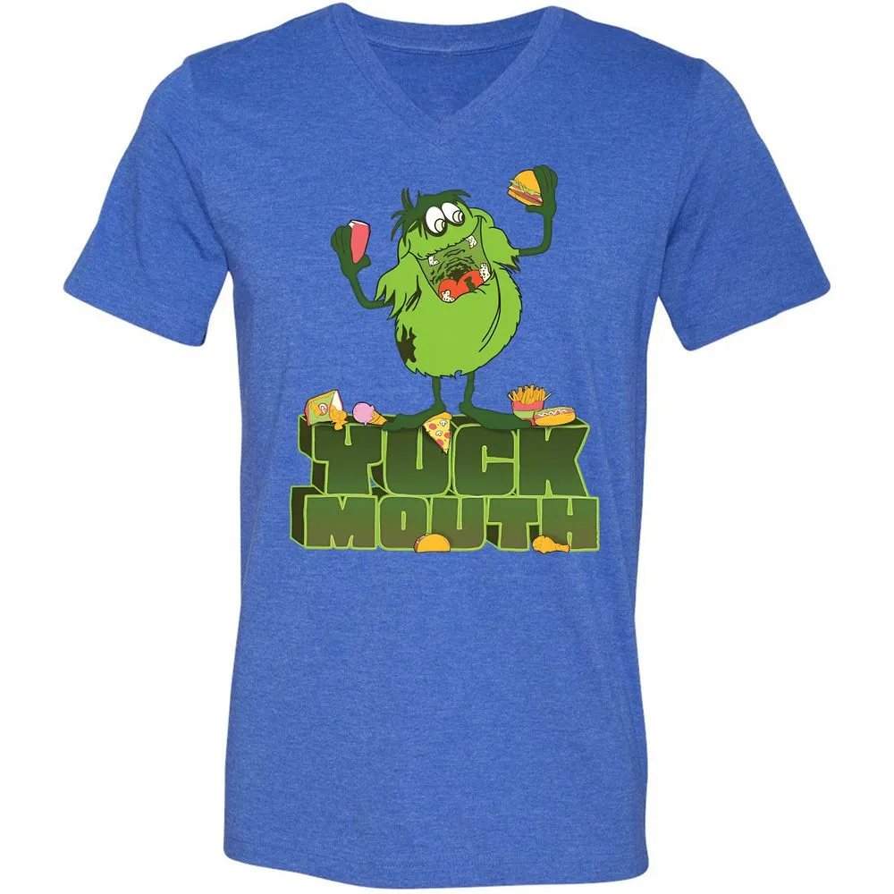 Unisex V-Neck T-Shirt - 7NP8WMYE - Heather True Royal - 14