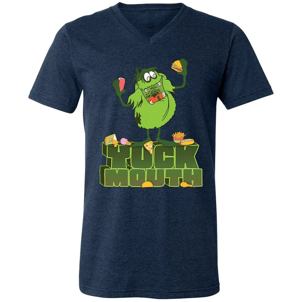 Unisex V-Neck T-Shirt - 7NP8WMYE - Heather Navy - 15