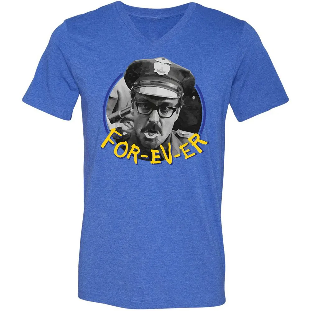 Unisex V-Neck T-Shirt - MD6PWGUB - Heather True Royal - 14