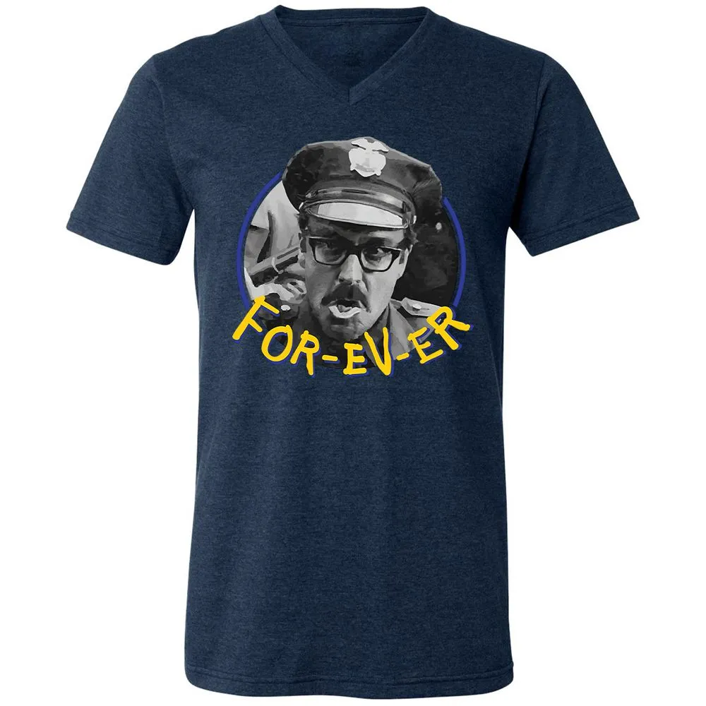 Unisex V-Neck T-Shirt - MD6PWGUB - Heather Navy - 15