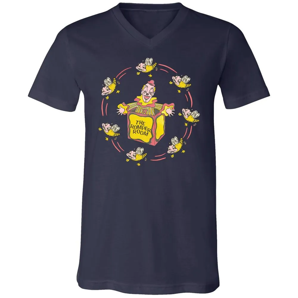 Unisex V-Neck T-Shirt - RL14QXK4 - Navy - 9