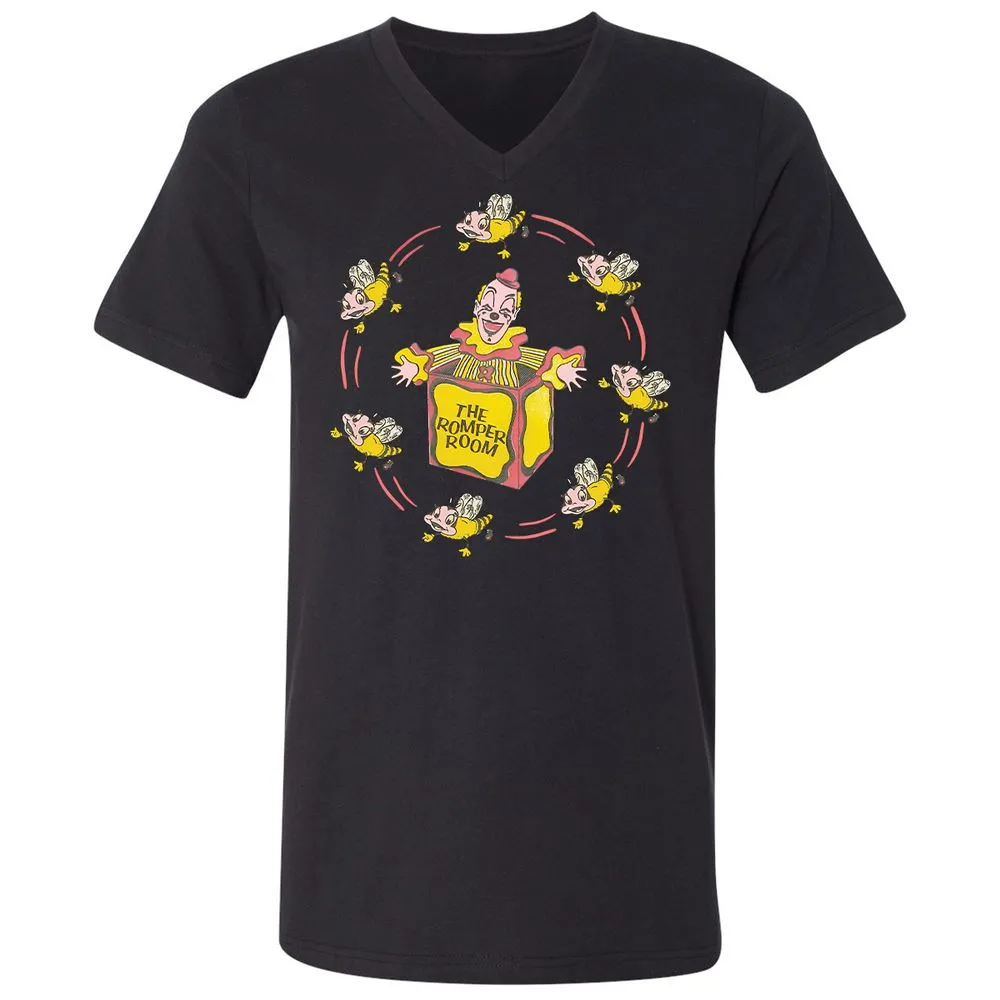 Unisex V-Neck T-Shirt - RL14QXK4 - Black - 16