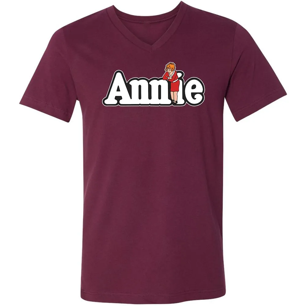 Unisex V-Neck T-Shirt - NQG1NV8N - Maroon - 6