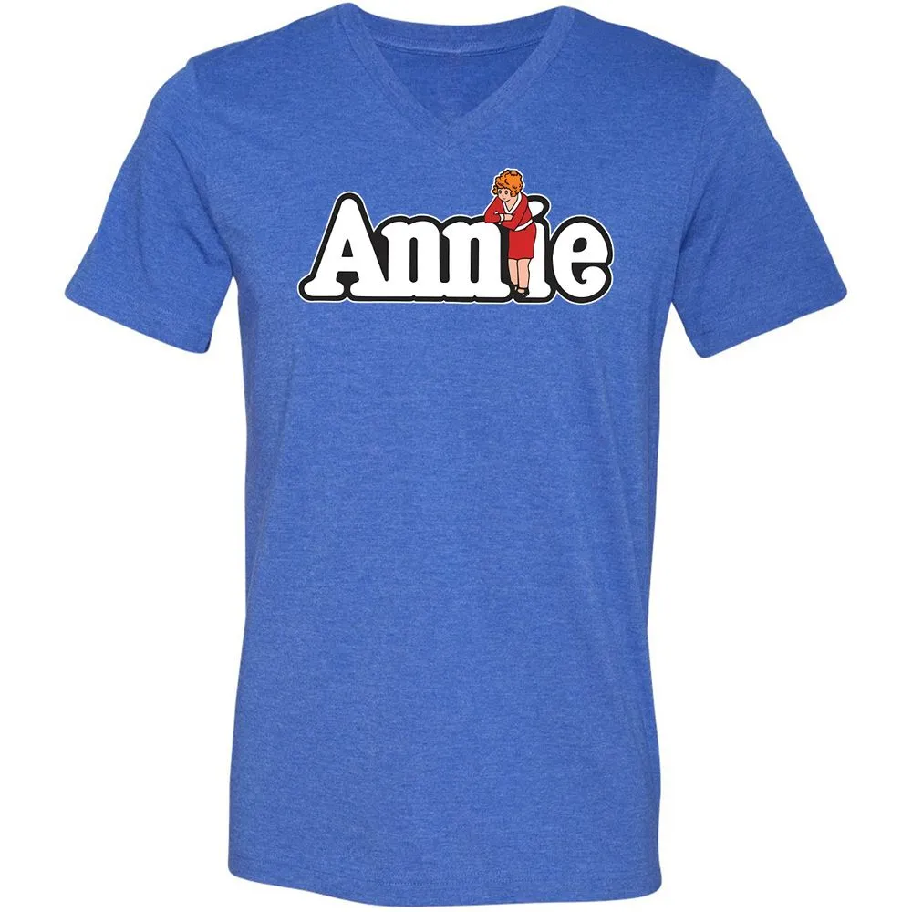Unisex V-Neck T-Shirt - NQG1NV8N - Heather True Royal - 14